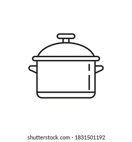 stew pan icon element of kitchen icon for mobile concept and web apps. Thin line stew pan icon can be used for web and mobile. Premium icon on white background - Shutterstock ID 1831501192