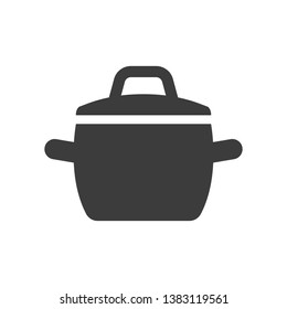 Stew pan icon on white background. Vector illustration