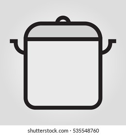 Stew pan icon in trendy flat style isolated on grey background. Kitchen symbol for your design, logo, UI. Vector illustration, EPS10.