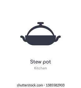 stew pot icon. isolated stew pot icon vector illustration from kitchen collection. editable sing symbol can be use for web site and mobile app