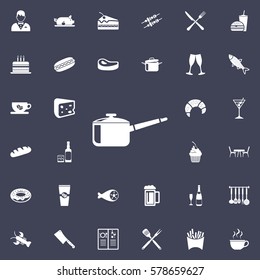 Stew pot, vector, icon. restaurant set of icons.