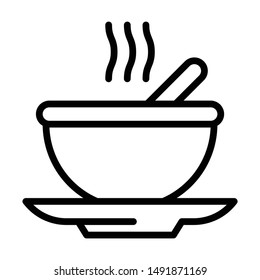 Stew or Soup Bowls Vector Icon