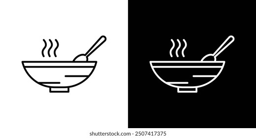 Stew thin line vector icon set.