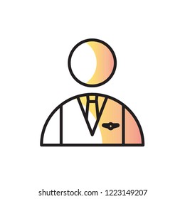 steward icon vector. job icon modern style