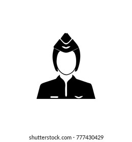 Stewardess avatar icon. Characters of professions Icon. Premium quality graphic design. Signs, symbols collection, simple icon for websites, web design, mobile app on white background