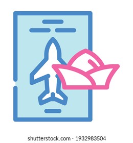 stewardess courses color icon vector. stewardess courses sign. isolated symbol illustration