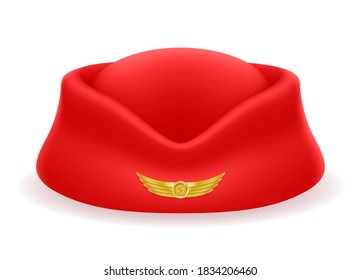 stewardess hat for passenger airlines vector illustration isolated on white background