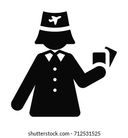 stewardess icon