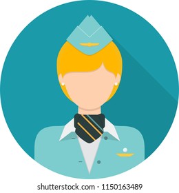 Stewardess Icon Design
