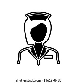 stewardess icon. Element of Proffecions for mobile concept and web apps icon. Glyph, flat icon for website design and development, app development