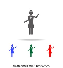 Stewardess icon. Elements of people profession in multi colored icons. Premium quality graphic design icon. Simple icon for websites, web design, mobile app, info graphics on white background