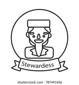 stewardess icon outline