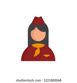 stewardess icon vector. job and profession flat icon