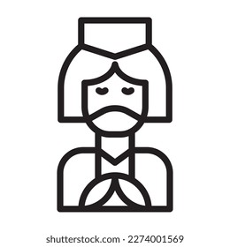 Stewardess (outline) icon.
The collections include for  web design,app design,ui design.