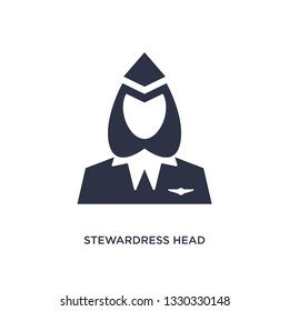 stewardress head icon. Simple element illustration from airport terminal concept. stewardress head editable symbol design on white background. Can be use for web and mobile.
