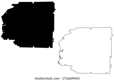 Stewart County, Georgia (U.S. county, United States of America,USA, U.S., US) map vector illustration, scribble sketch Stewart map