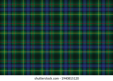 Stewart Hunting Modern plaid Tartan design. Seamless rectangle pattern for fabric, kilts, skirts,