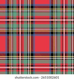 Stewart Tartan moderno. Imitação de tartan para impressões em tecido e roupas, decoração de interiores, sites de estilo escocês. Célula diagonal.  Padrão contínuo.