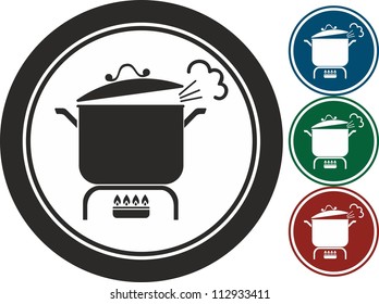 Stewpot, vector, icon