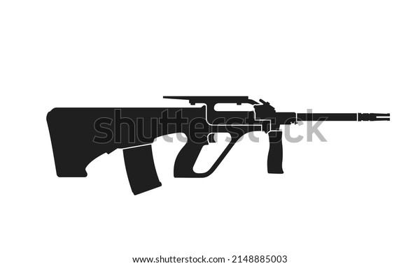Steyr Aug Assault Rifle Weapon Gun เวกเตอร์สต็อก ปลอดค่าลิขสิทธิ์ 2148885003 Shutterstock 8524