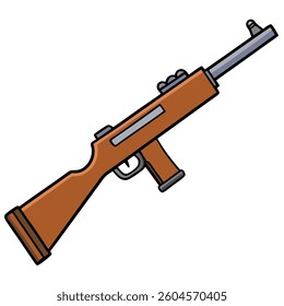 Steyr Scout flat illutration white background
