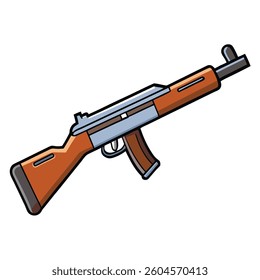 Steyr Scout flat illutration white background