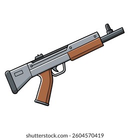 Steyr Scout flat illutration white background