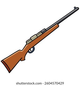 Steyr Scout flat illutration white background