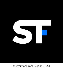STF brand name vector icon. STF typography monogram.