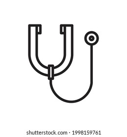 Sthethoscope Outline Icon Vector Illustration