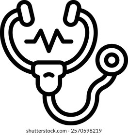 Sthetoscope Icon. medical stethoscope icon