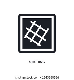 stiching isolated icon. simple element illustration from sew concept icons. stiching editable logo sign symbol design on white background. can be use for web and mobile