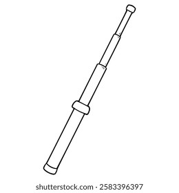 stick baton illustration hand drawn outline vector