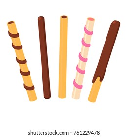 Stick Biscuit, waffle, chocolate, strawberry stick