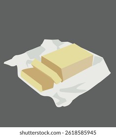 Stick of butter. Butter isolated 