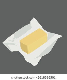 stick of butter in a pack.Stick of butter in a plate 