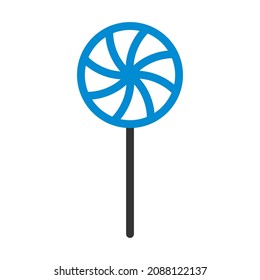 Stick Candy Icon. Editable Bold Outline With Color Fill Design. Vector Illustration.