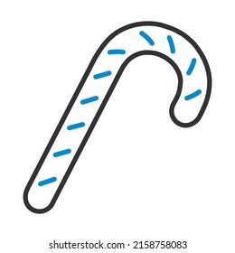 Stick Candy Icon. Editable Bold Outline With Color Fill Design. Vector Illustration.