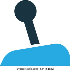 Stick Colorful Icon Symbol. Premium Quality Isolated Gear Lever Element In Trendy Style.