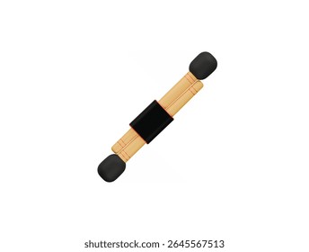 stick drum icon 3d illustration render