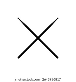 Silueta de tambor de palo. Estilo plano, se puede utilizar para el logotipo, el pictograma, el Sitio web, el icono-símbolo musical, el cartel o el elemento del Diseño gráfico. Ilustración vectorial