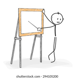 Teacher Stick Figure : Doodle Stick Figure Teacher Giving A Lessons To ...