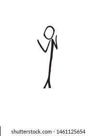 A stick figure asking why