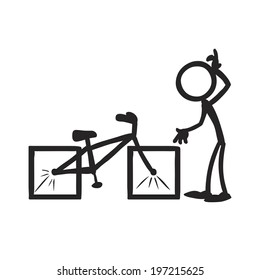 stick figure bad usability bike