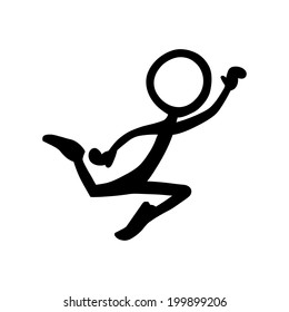 Stick Figure Ballet Leap 