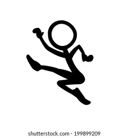 Stick Figure Ballet Leap