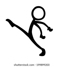 Stick Figure Ballet Stretch Step