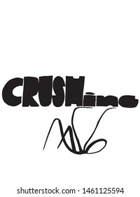 A stick figure being crushed