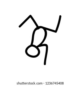 Stick figure, body exercise icon