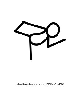 Stick figure, body exercise icon